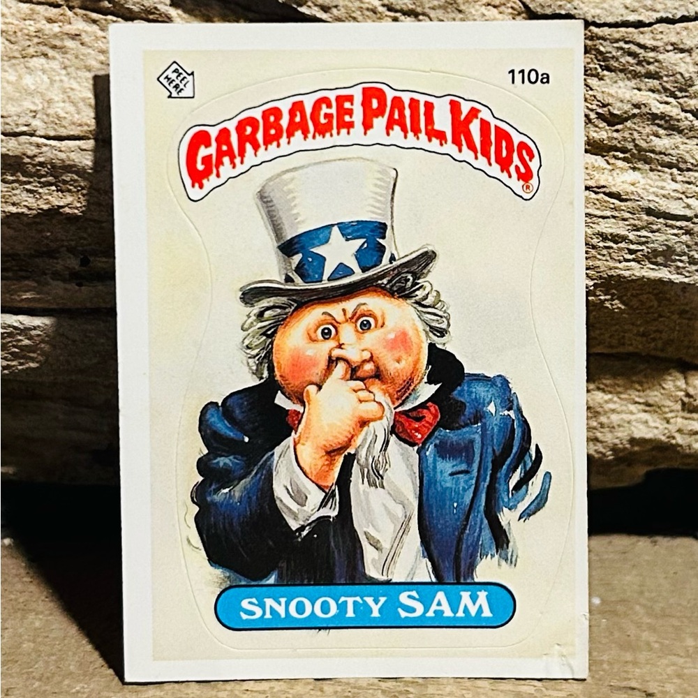 Vintage Garbage Pail Kids SNOOTY SAM Collectors Sticker Card